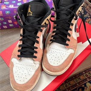 Nike Air Jordan Sneakers - Black, White, Tan